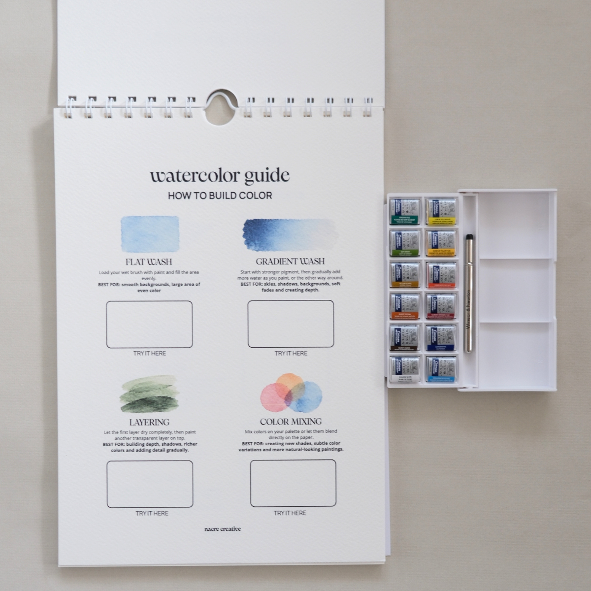 A Year of Slowing Down - Watercolour Calendar Workbook (2027)