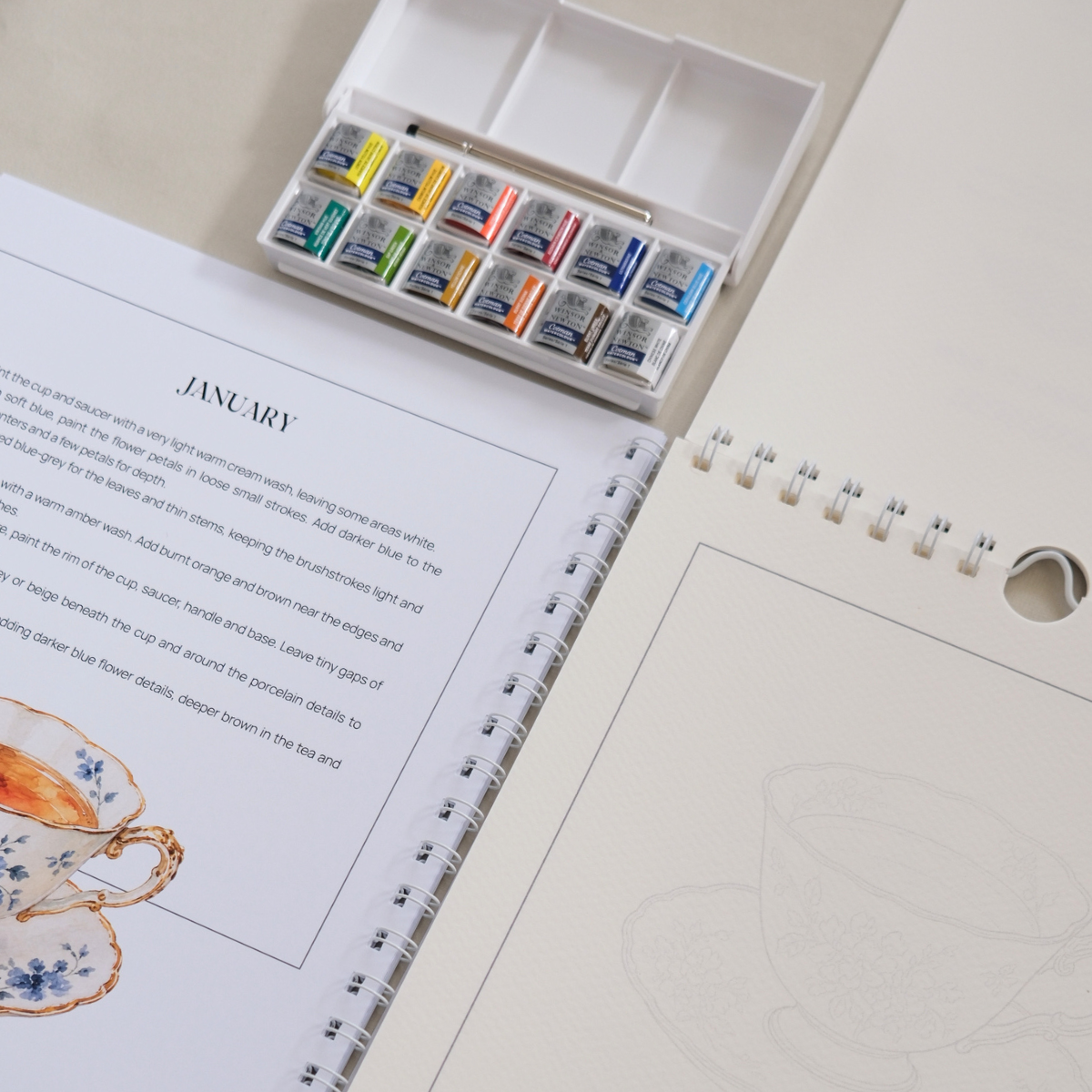 A Year of Slowing Down - Watercolour Calendar Workbook (2027)