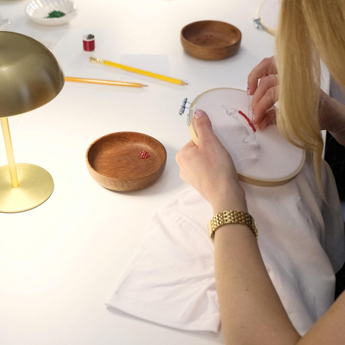 Beaded Embroidery Workshop - Olives & chili 🫒🌶️
