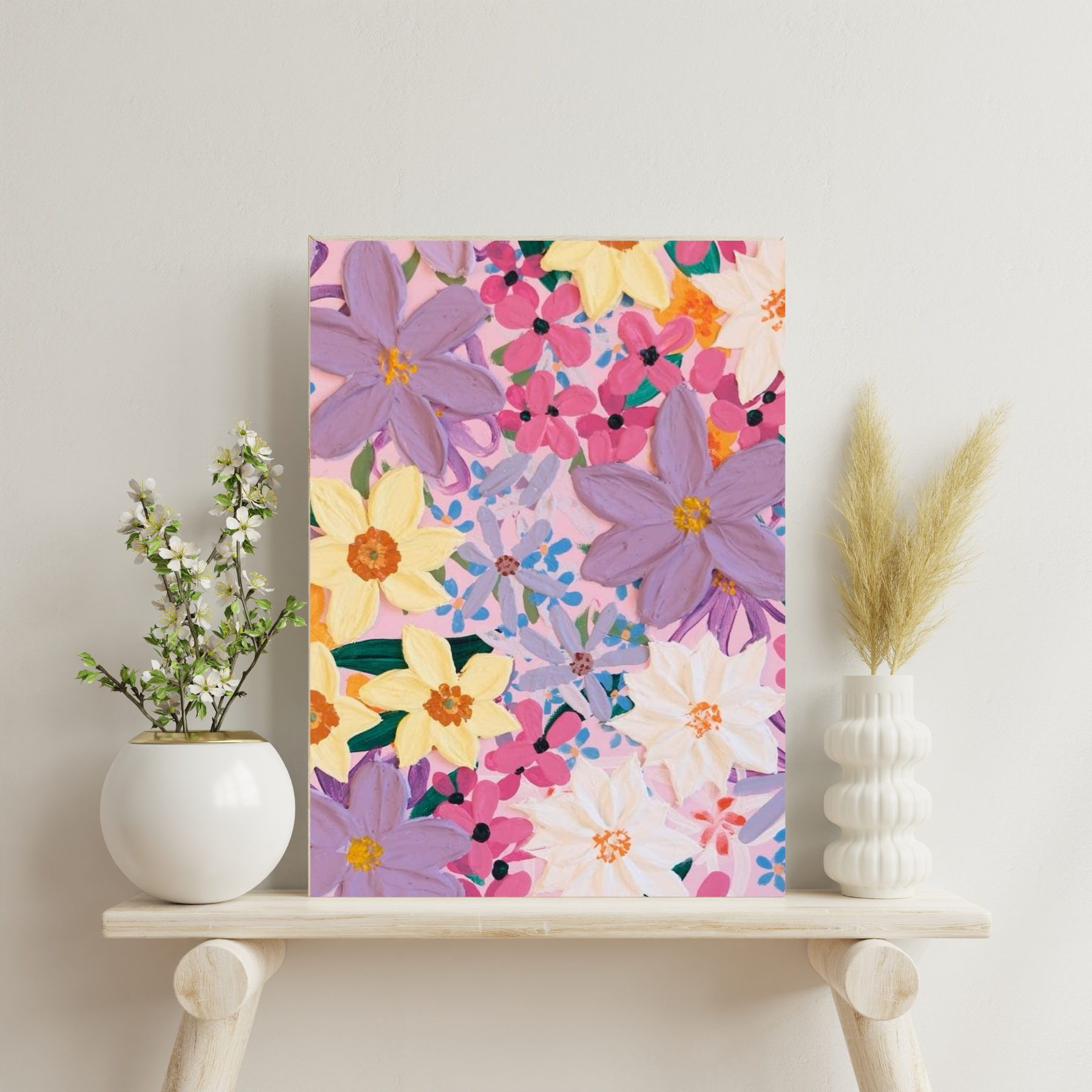 Textured Painting Workshop – Flowers🌸 (beginner)