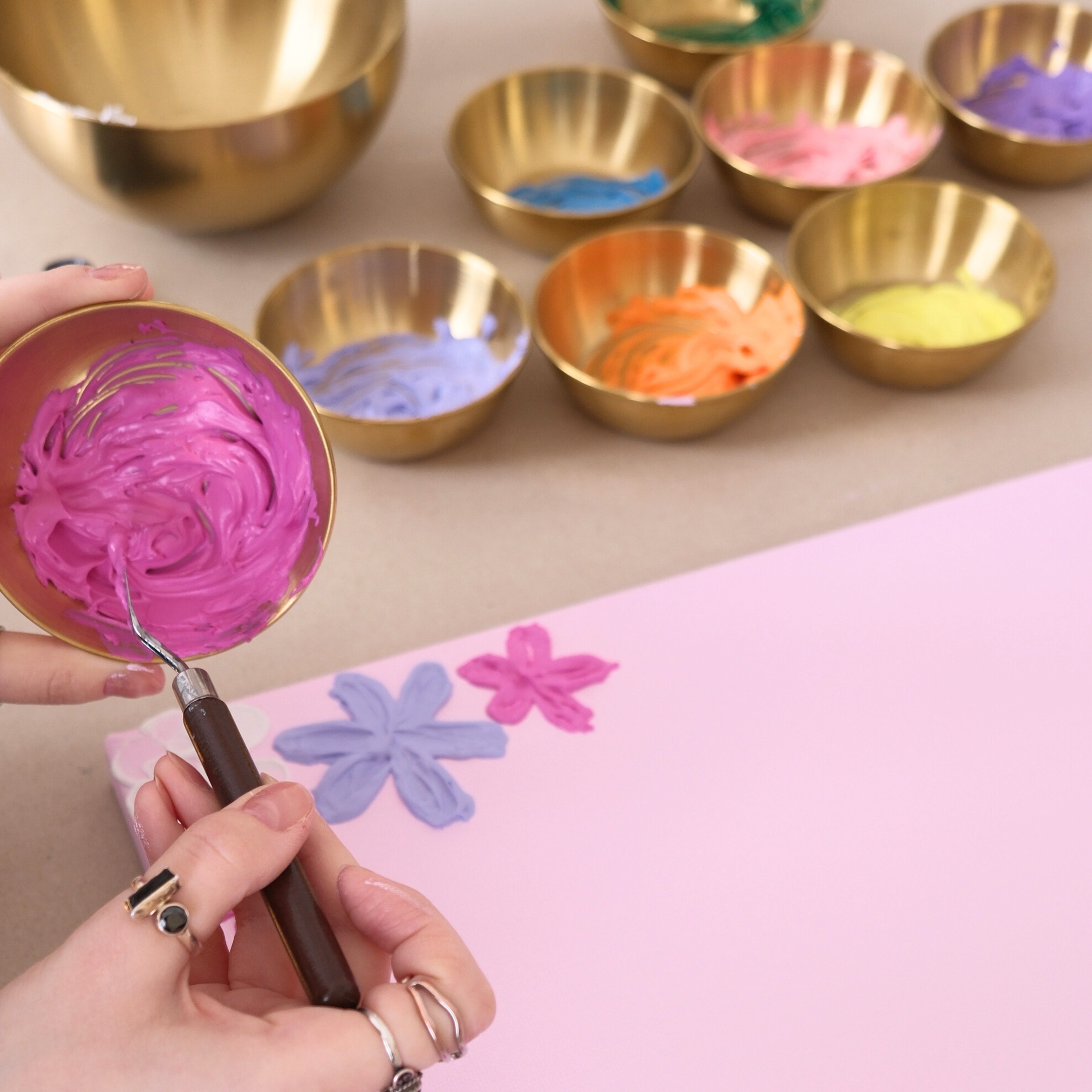 Textured Painting Workshop – Flowers🌸 (beginner)