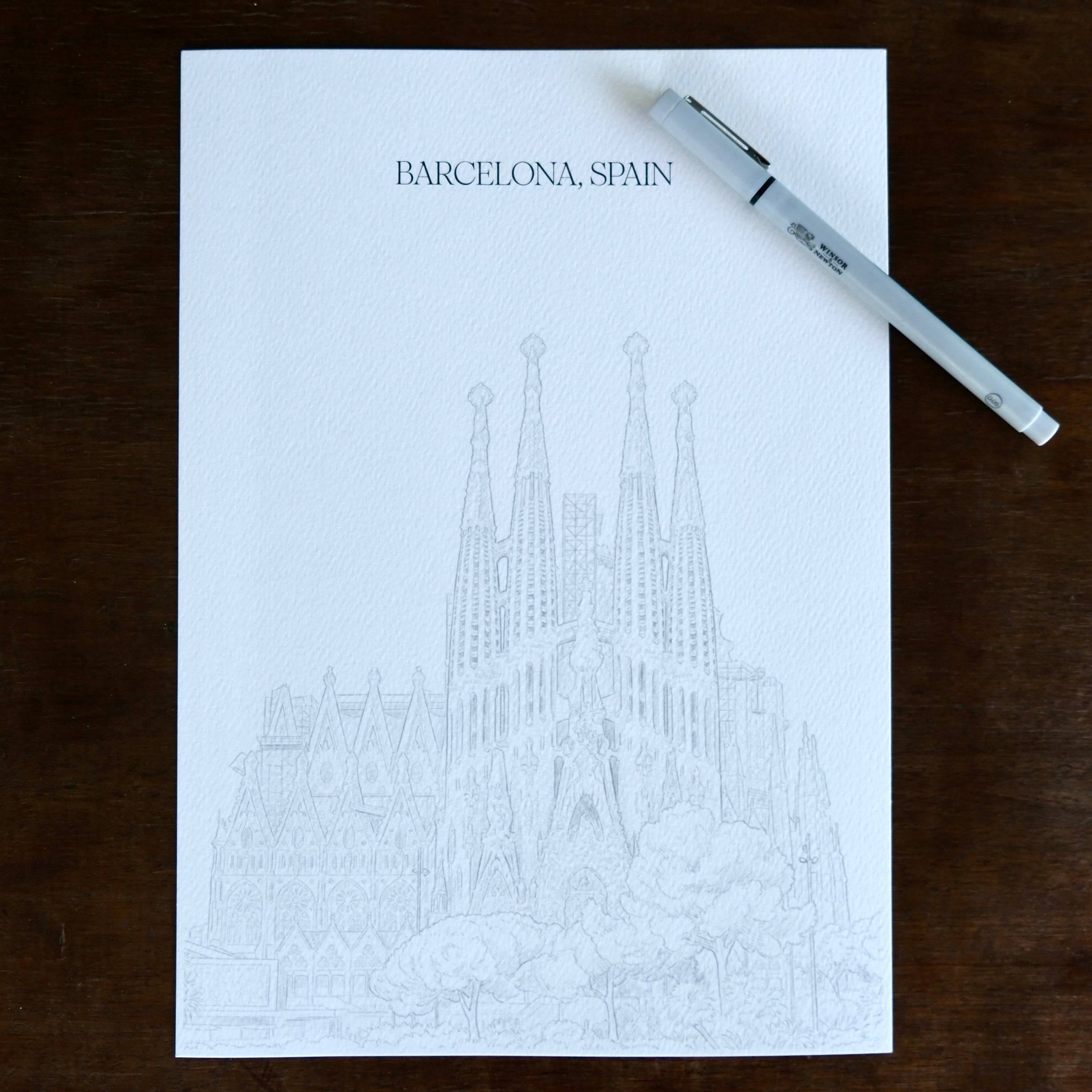 Barcelona– rajzsablon tűfilchez