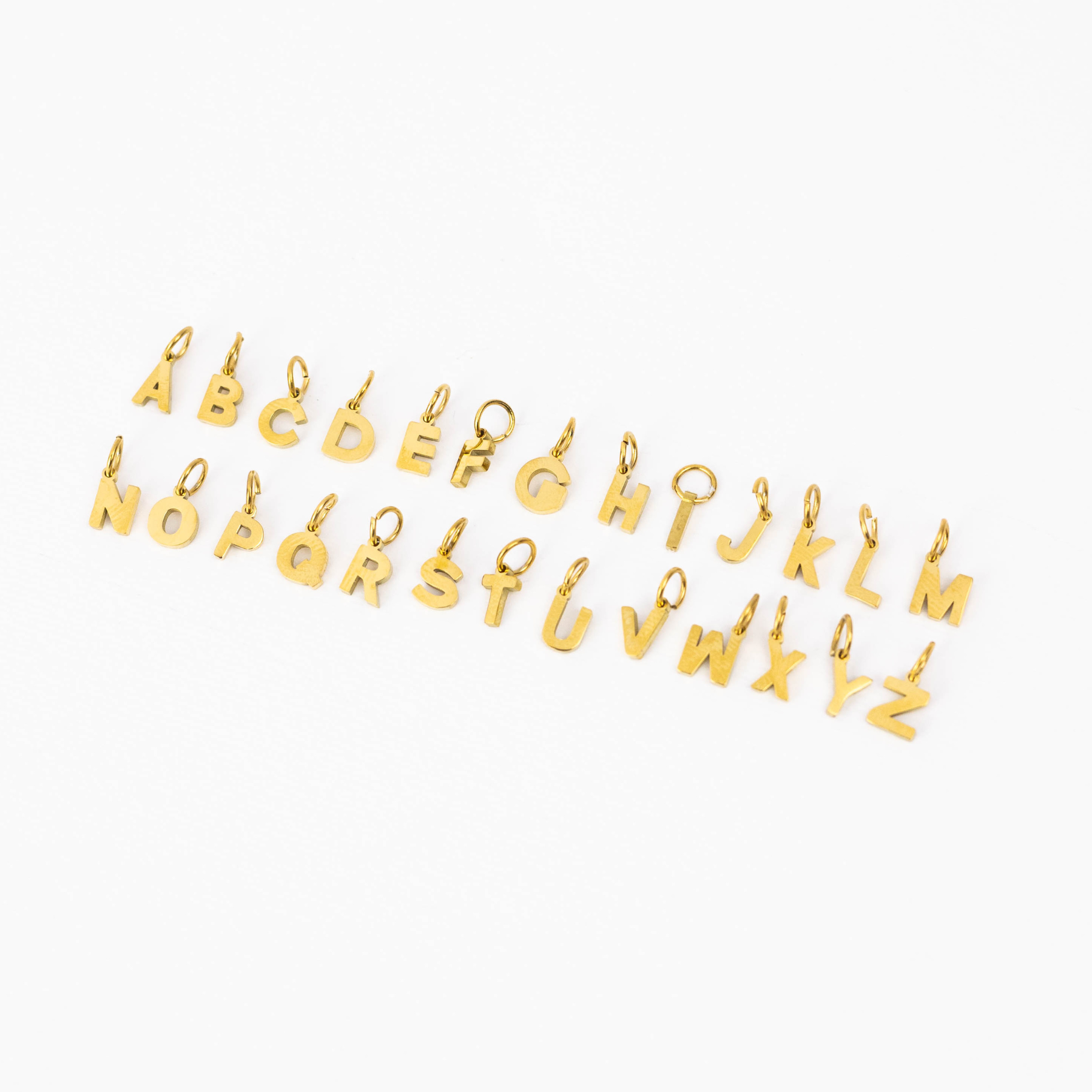 gold letter charms for jewelry making