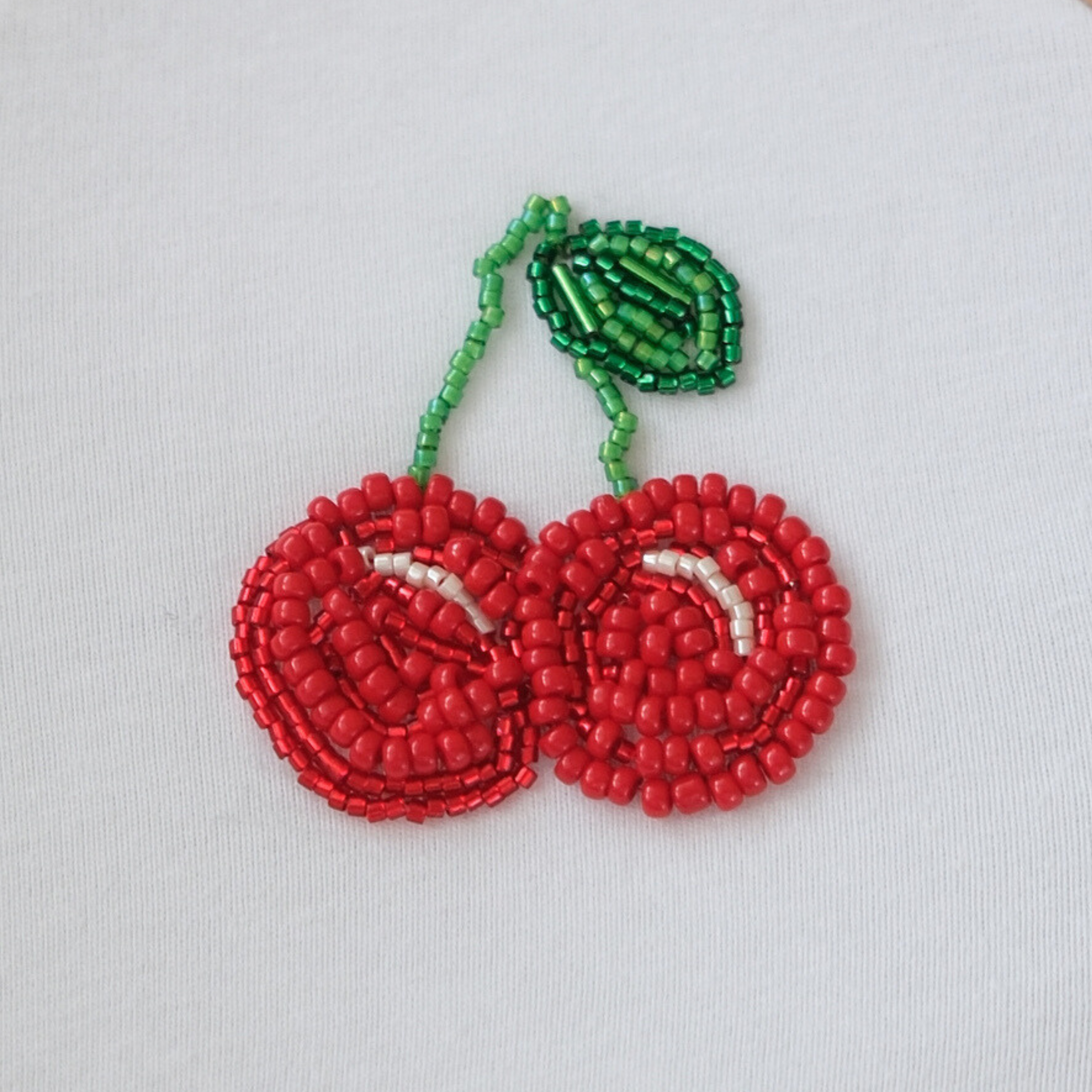DIY Cherry Beaded Embroidery Kit