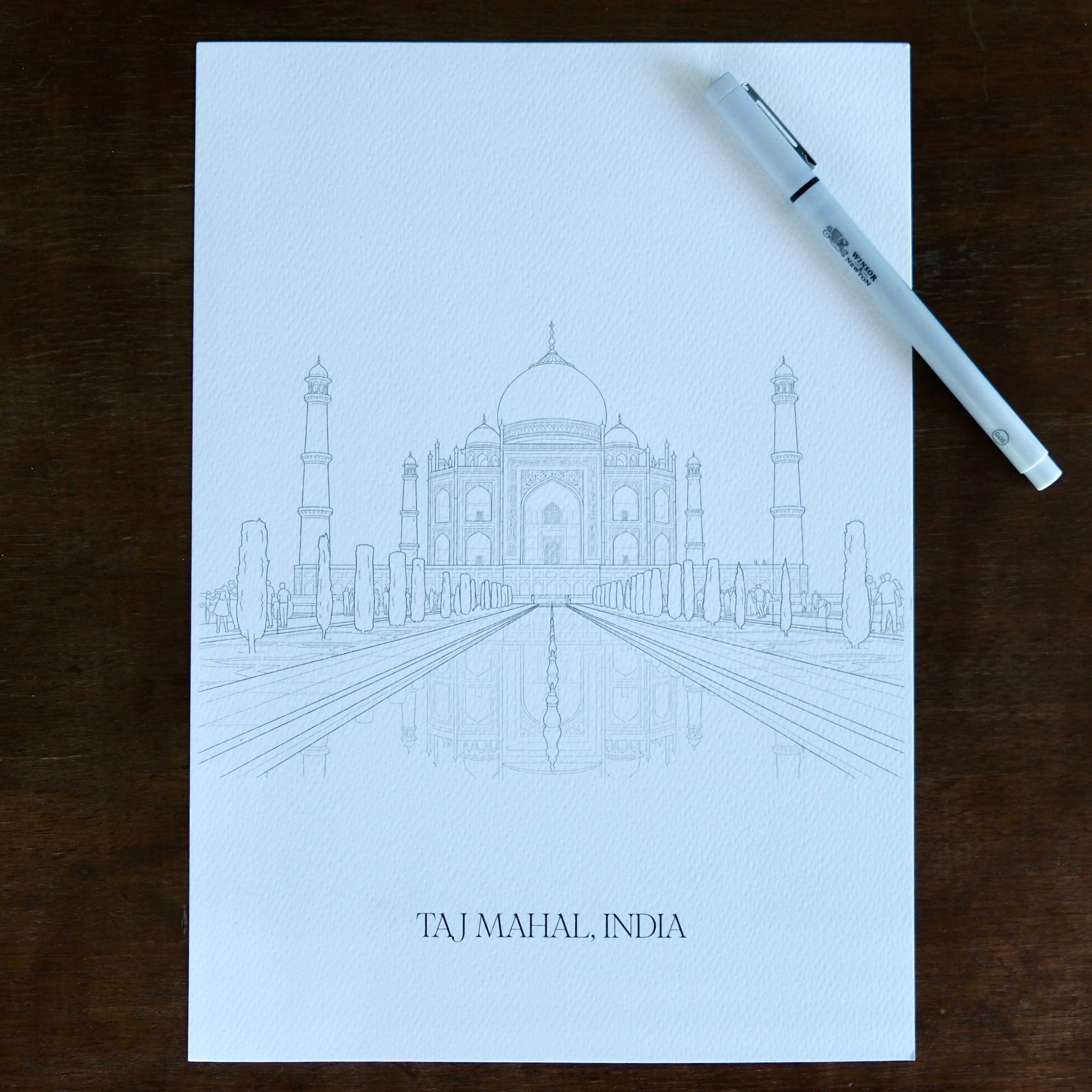 Taj Mahal– rajzsablon tűfilchez