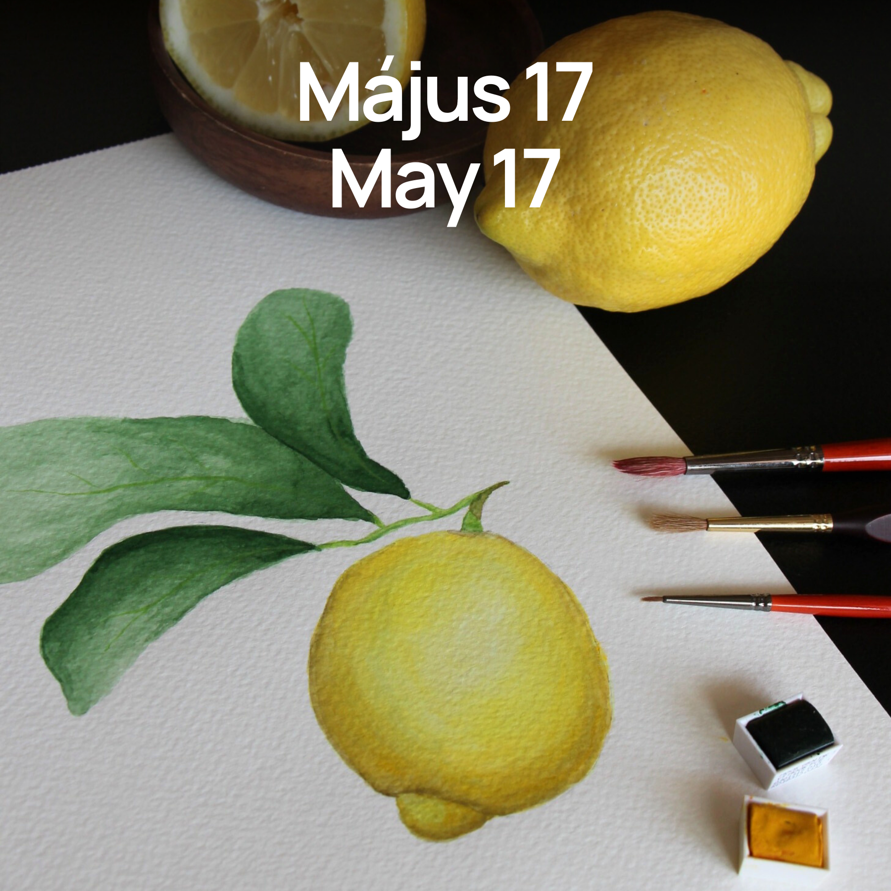 Watercolor Painting Workshop - Lemon 🍋 (pre-drawn pattern)
