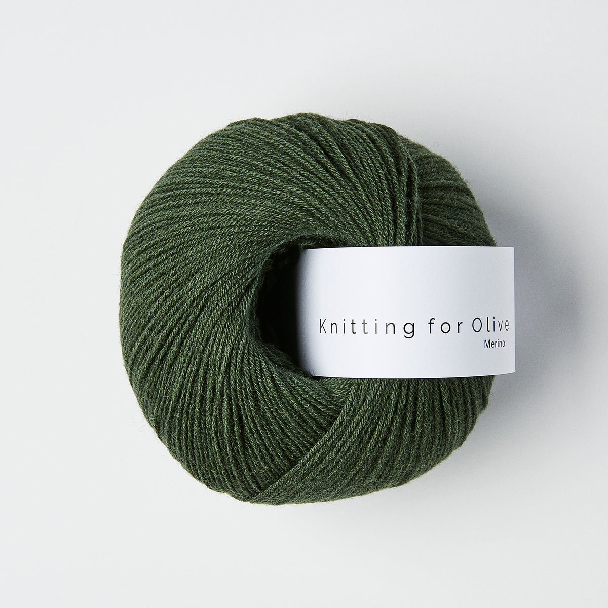 Knitting for Olive Merino yarn in Bottle Green