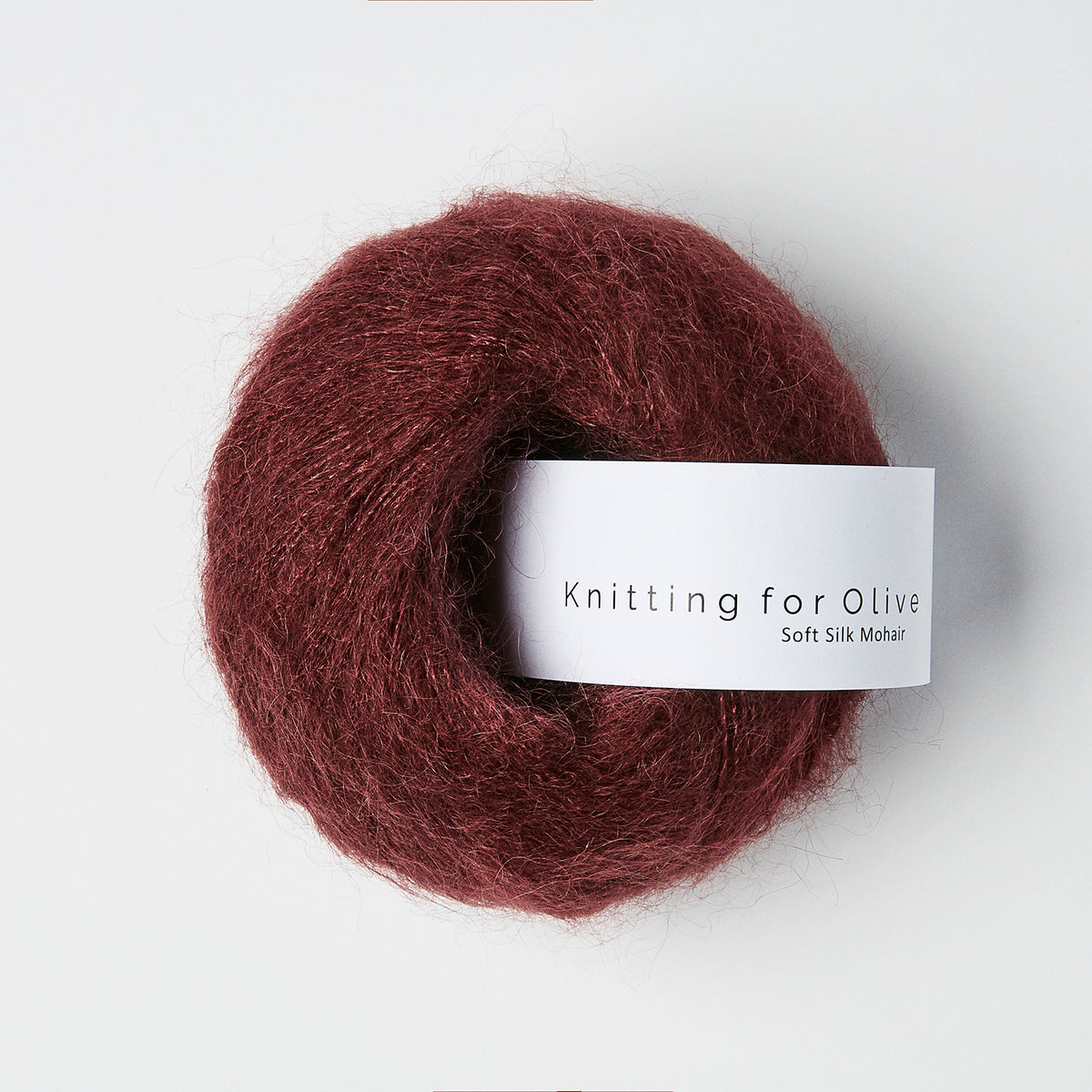 Knitting for Olive Soft Silk Mohair yarn in Bordeaux