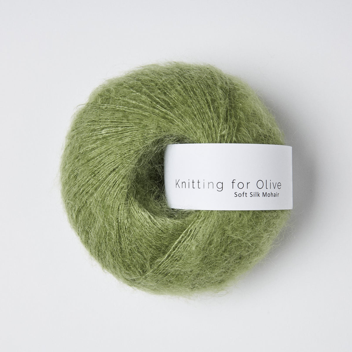 Knitting for Olive Soft Silk Mohair yarn in Pea Shoots