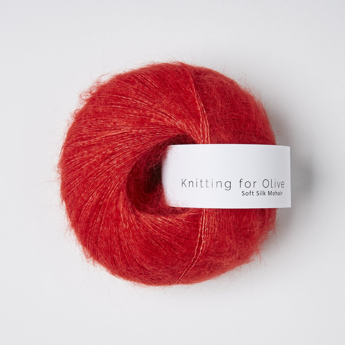 Knitting for Olive Soft Silk Mohair yarn in Red Currant