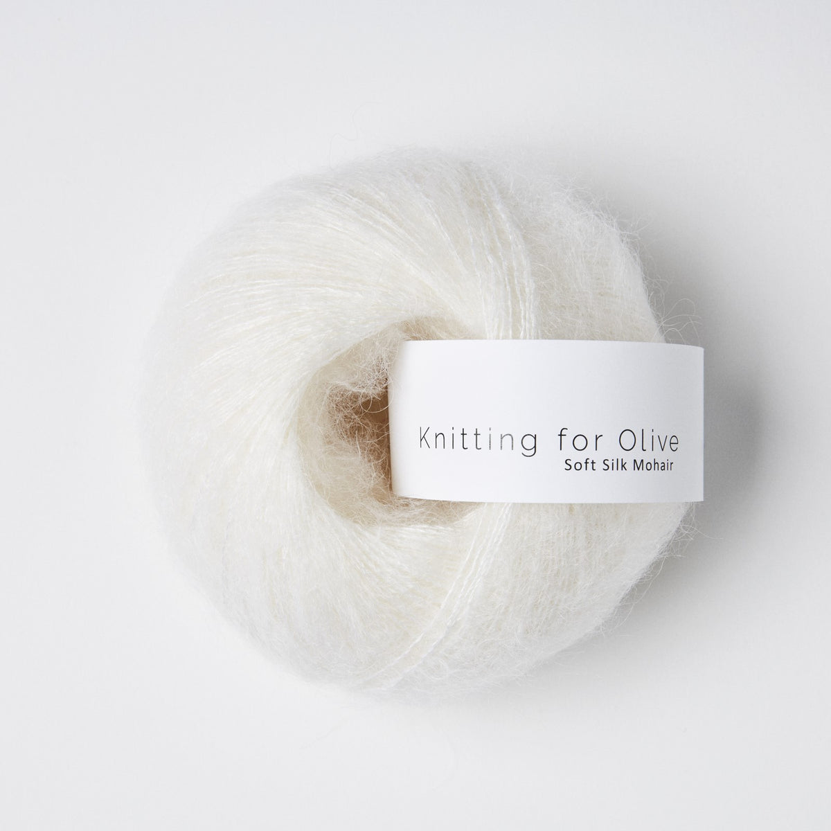 Knitting for Olive Soft Silk Mohair yarn in Snowflake